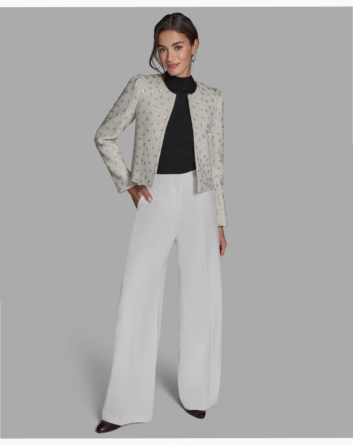 Women's Open Front Sequin Jacket