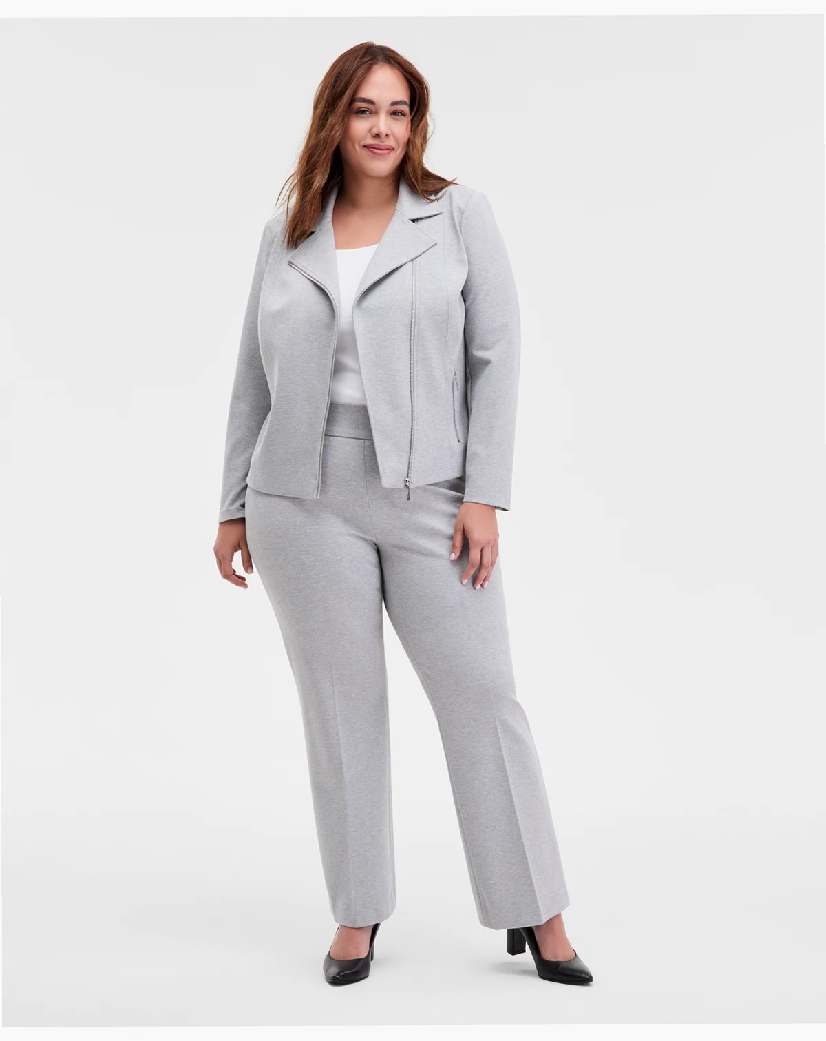 Plus Size High-Rise Pull-On Compression Pants