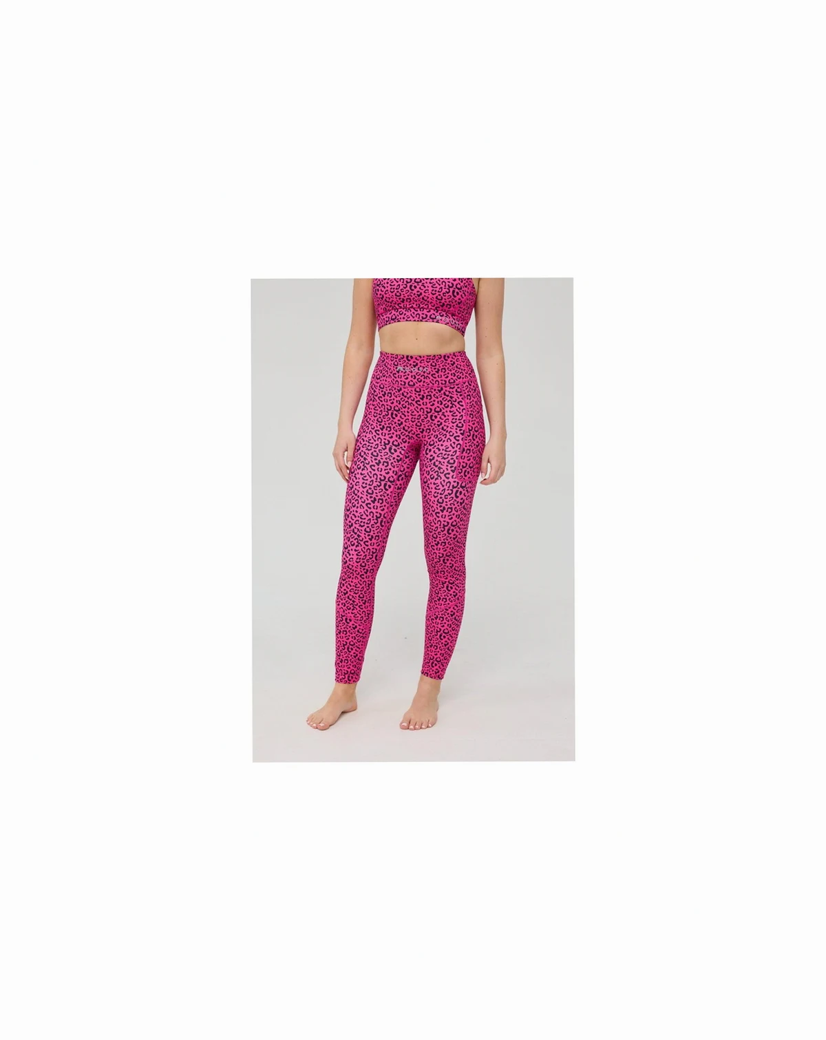 Women's Infinite High Waisted Leggings - Pink Leopard