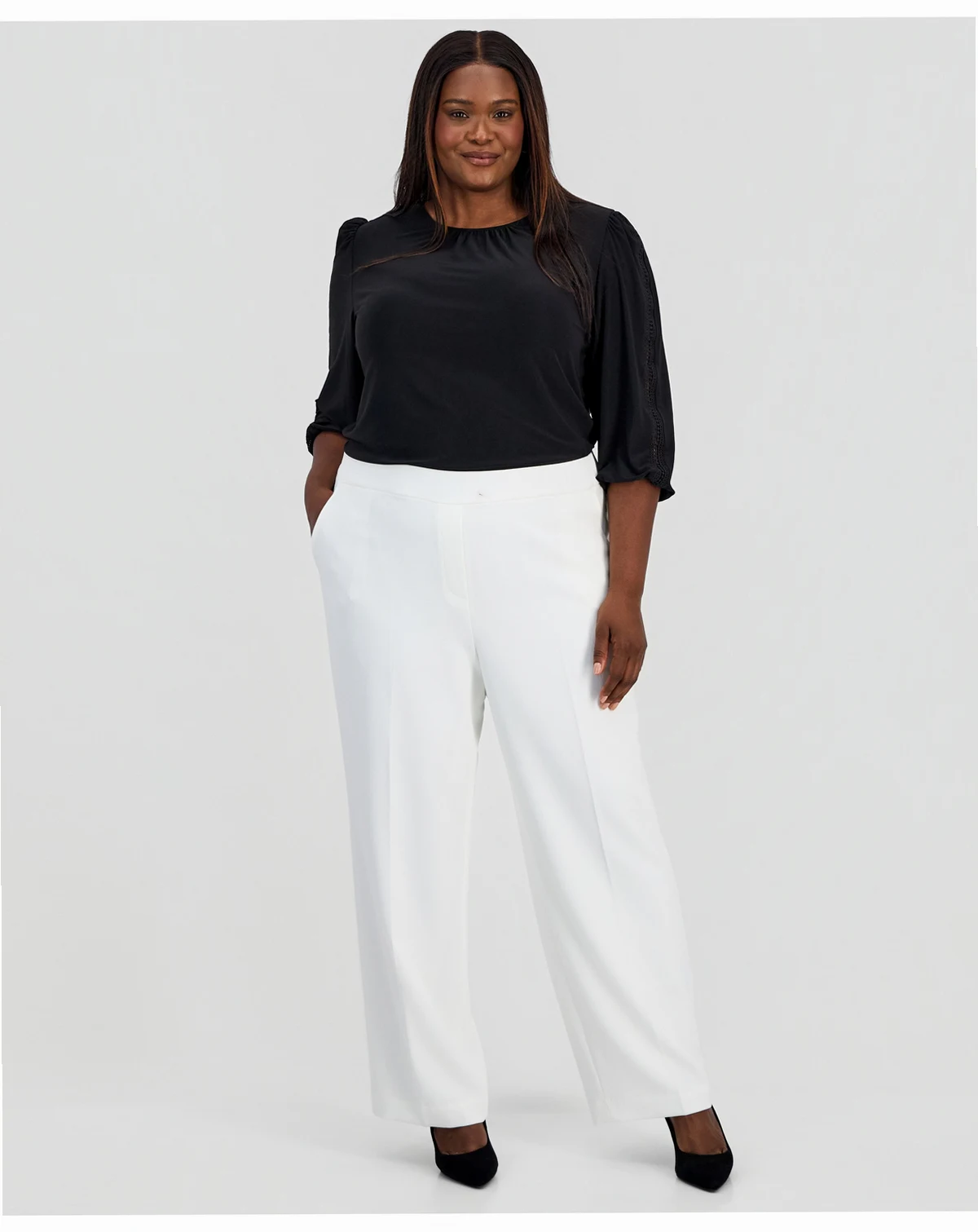 Plus Size Core Julia Stretch Wide-Leg Pants