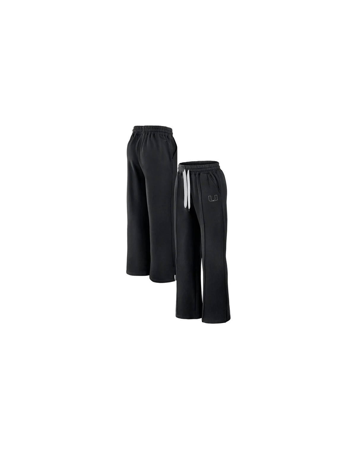 Women's Black Miami Hurricanes Prime Supersoft Fleece Flaired Sweatpants