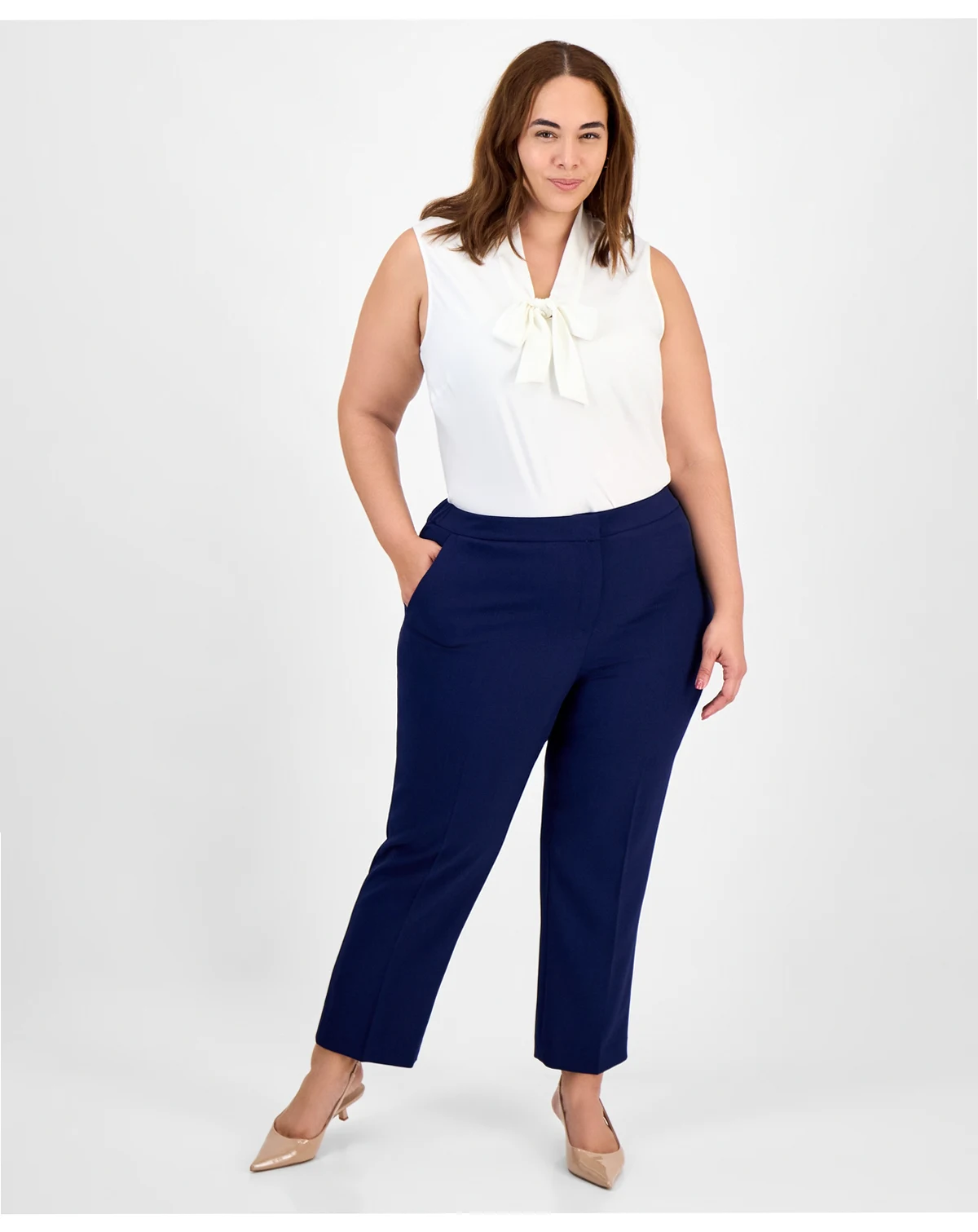 Plus Size Straight-Leg Pants