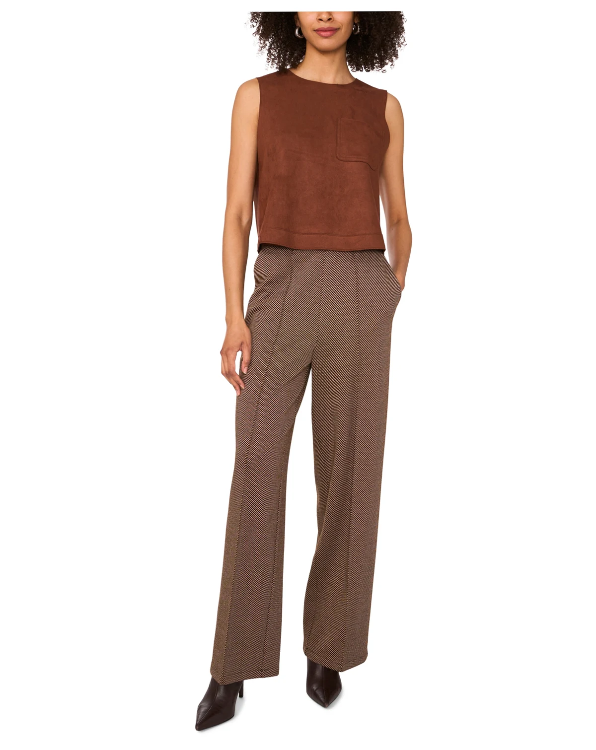 Women's Pintuck-Front High-Rise Pants