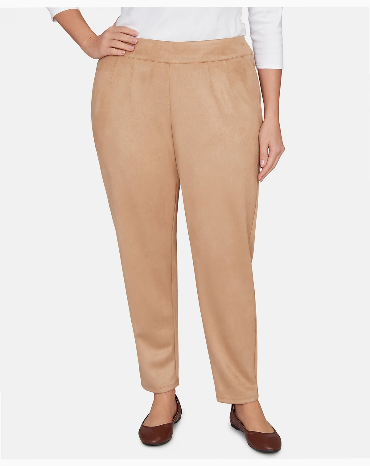 Plus Size Solid Casual Pants