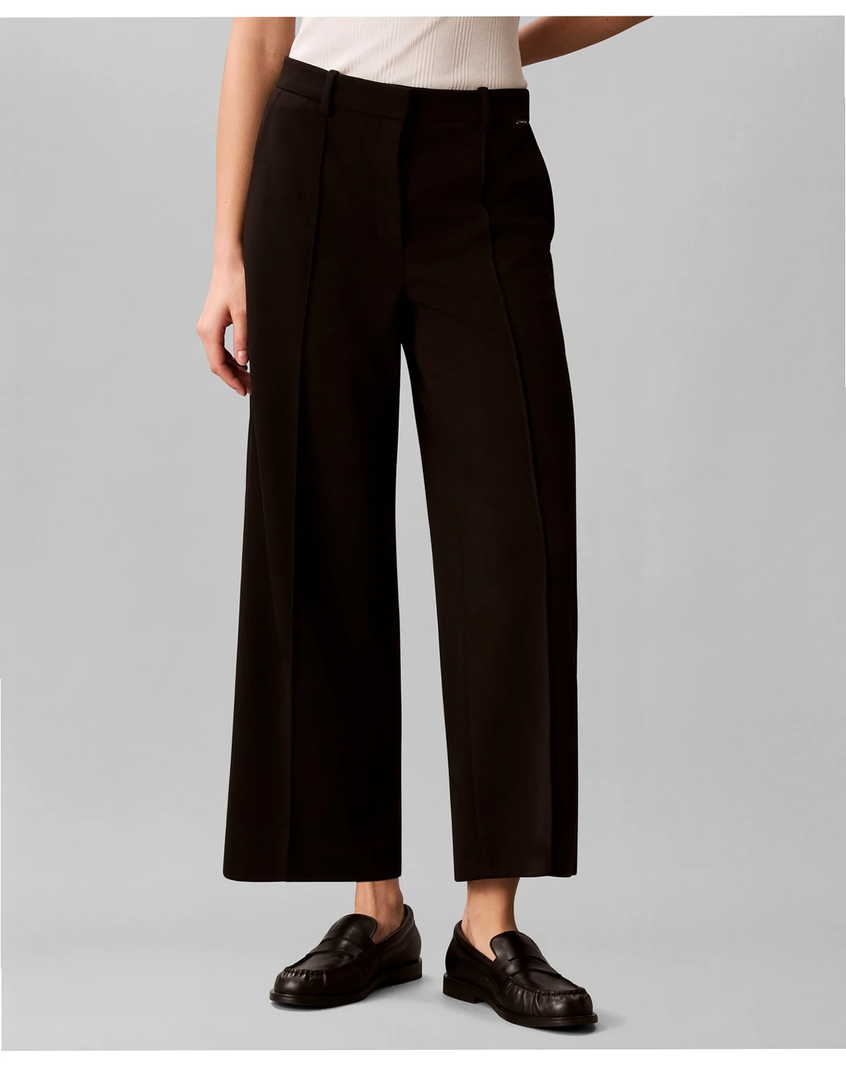 Women's High-Rise Cropped Wide-Leg Pants