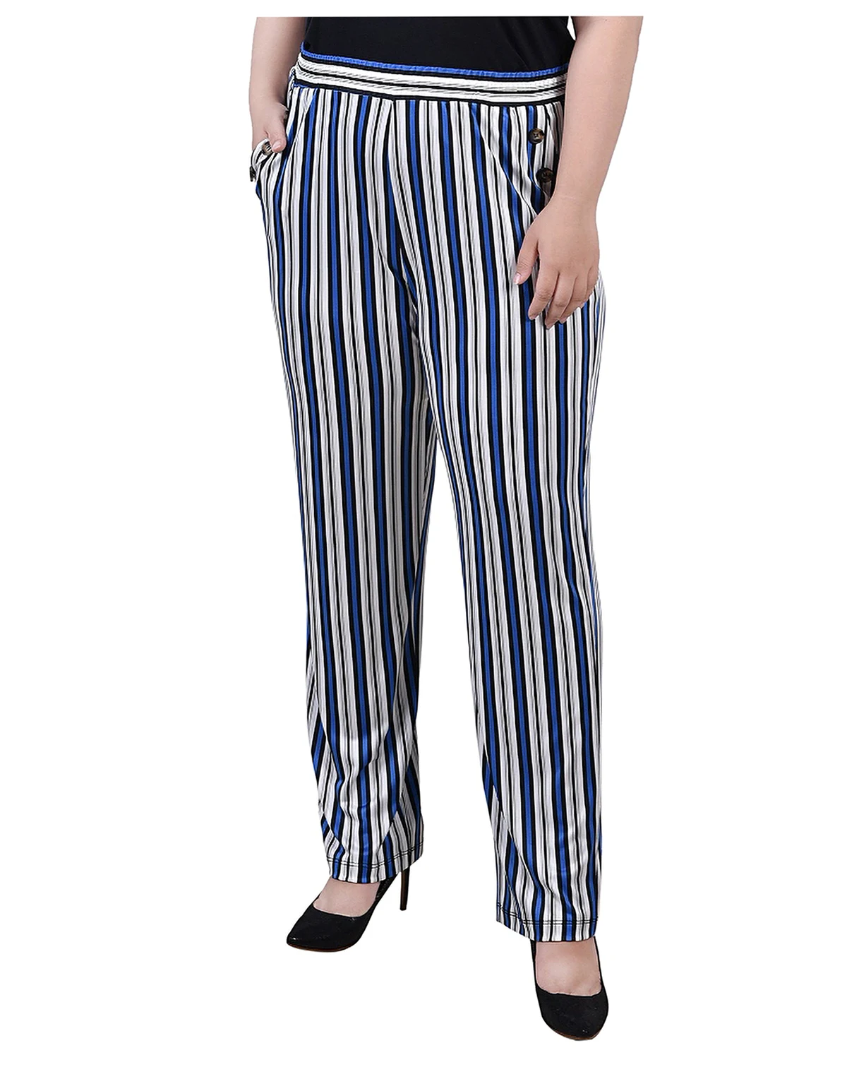 Plus Size Wide Waist Pull On Pants