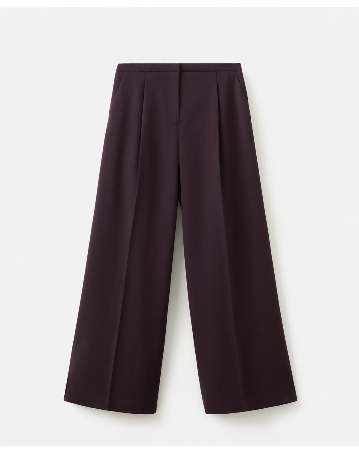 Women's Wide-Leg Mid-Rise Pleated Pants