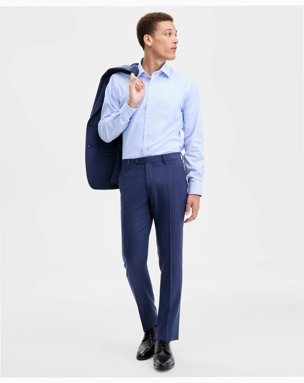 Men's Modern-Fit Pure Wool Suit Separate Pants