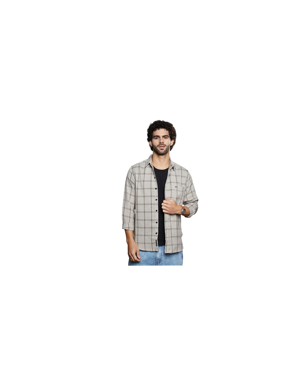 Men's Coin Grey BiGraph-Check Shirt