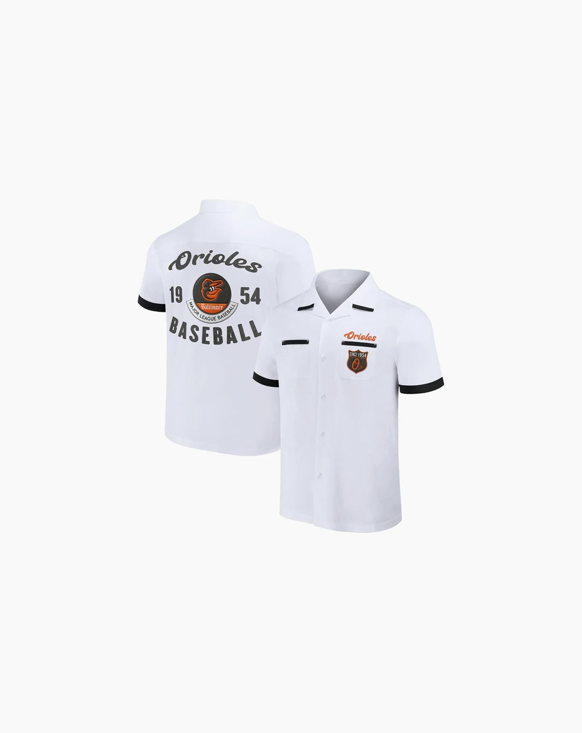 Men's Darius Rucker Collection by White Baltimore Orioles Bowling Button-Up Shirt
