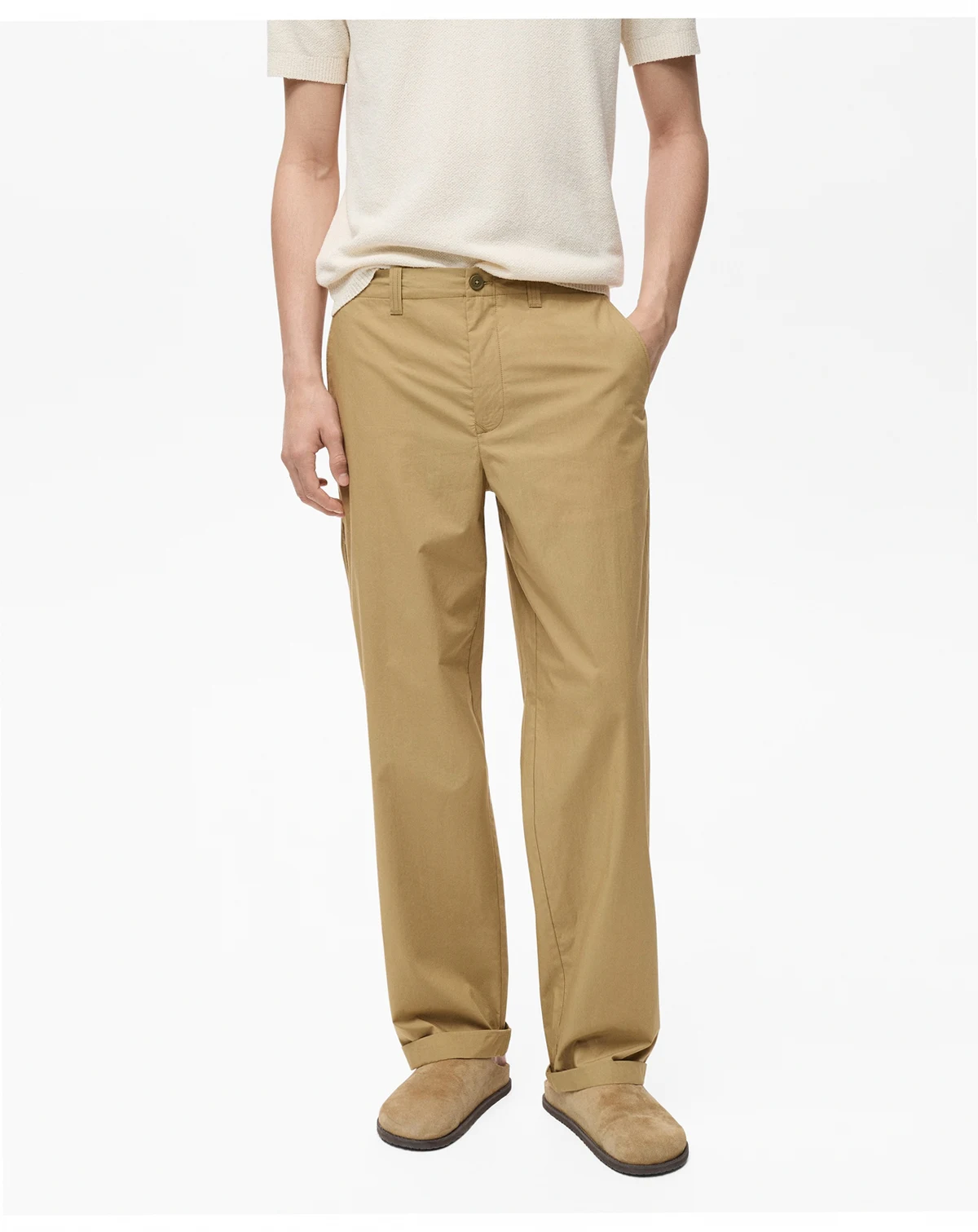 Men's Straight-Fit Cotton Pants