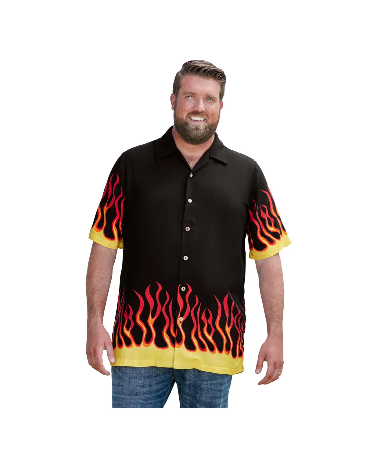 Men's Big & Tall Printed Camp Shirt
