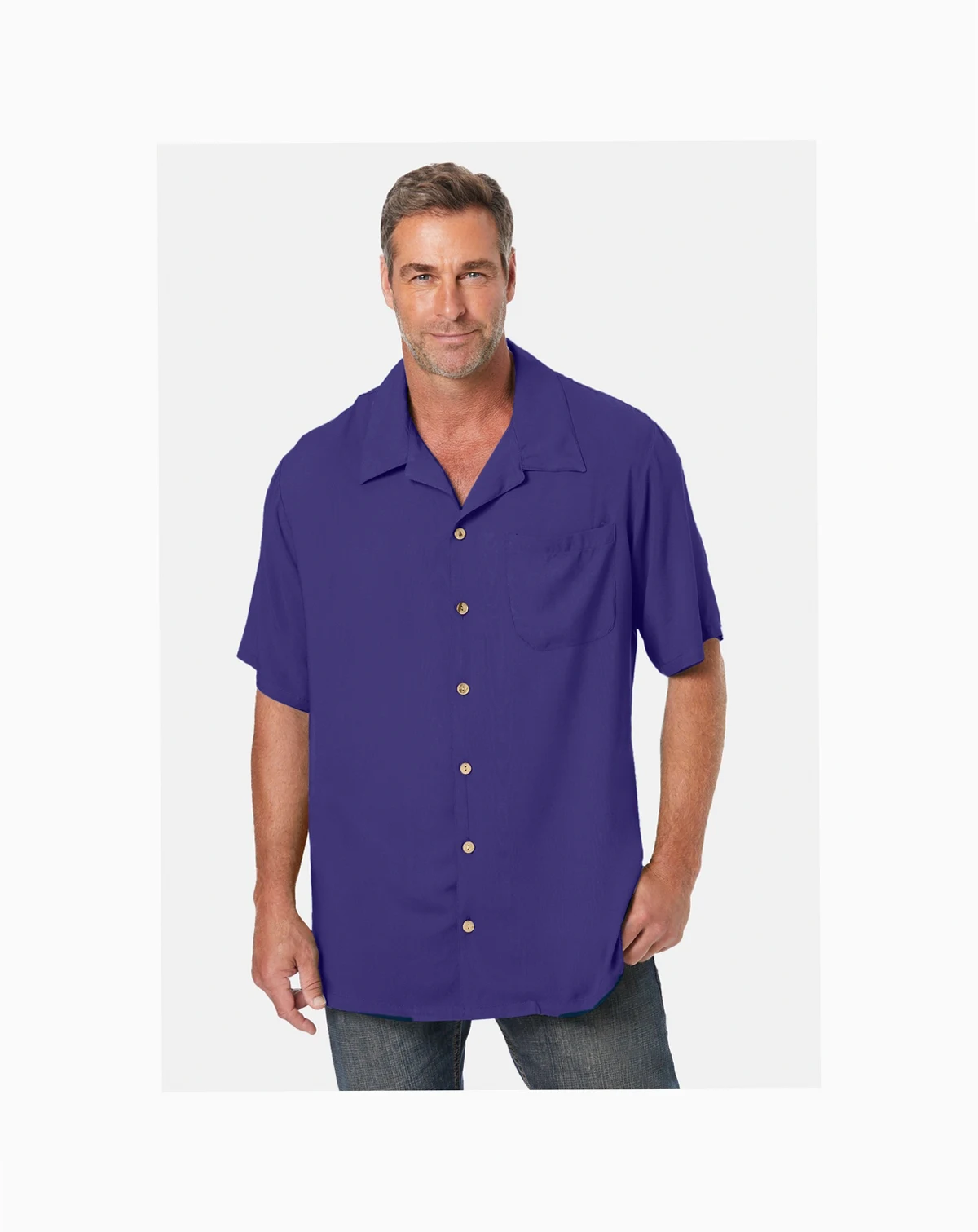 Big & Tall KS Island Solid Camp Shirt