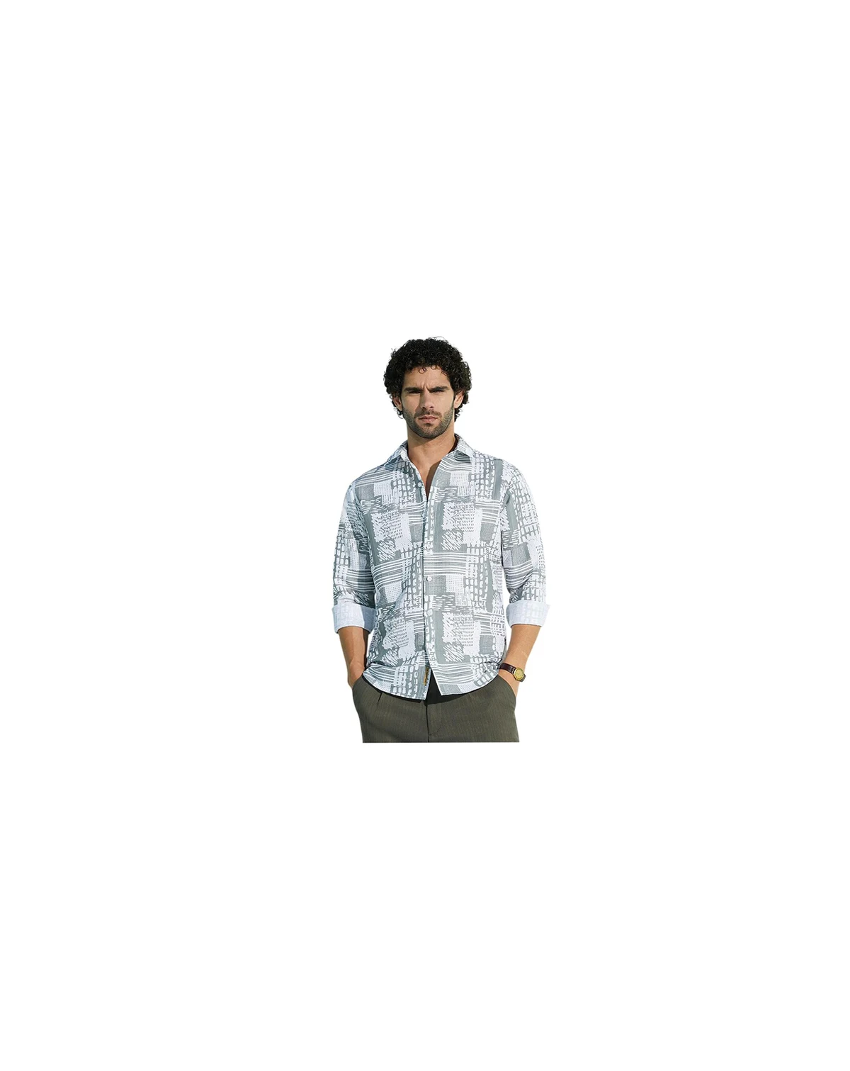 Men's Flint Grey Verve-Impressionistic Shirt