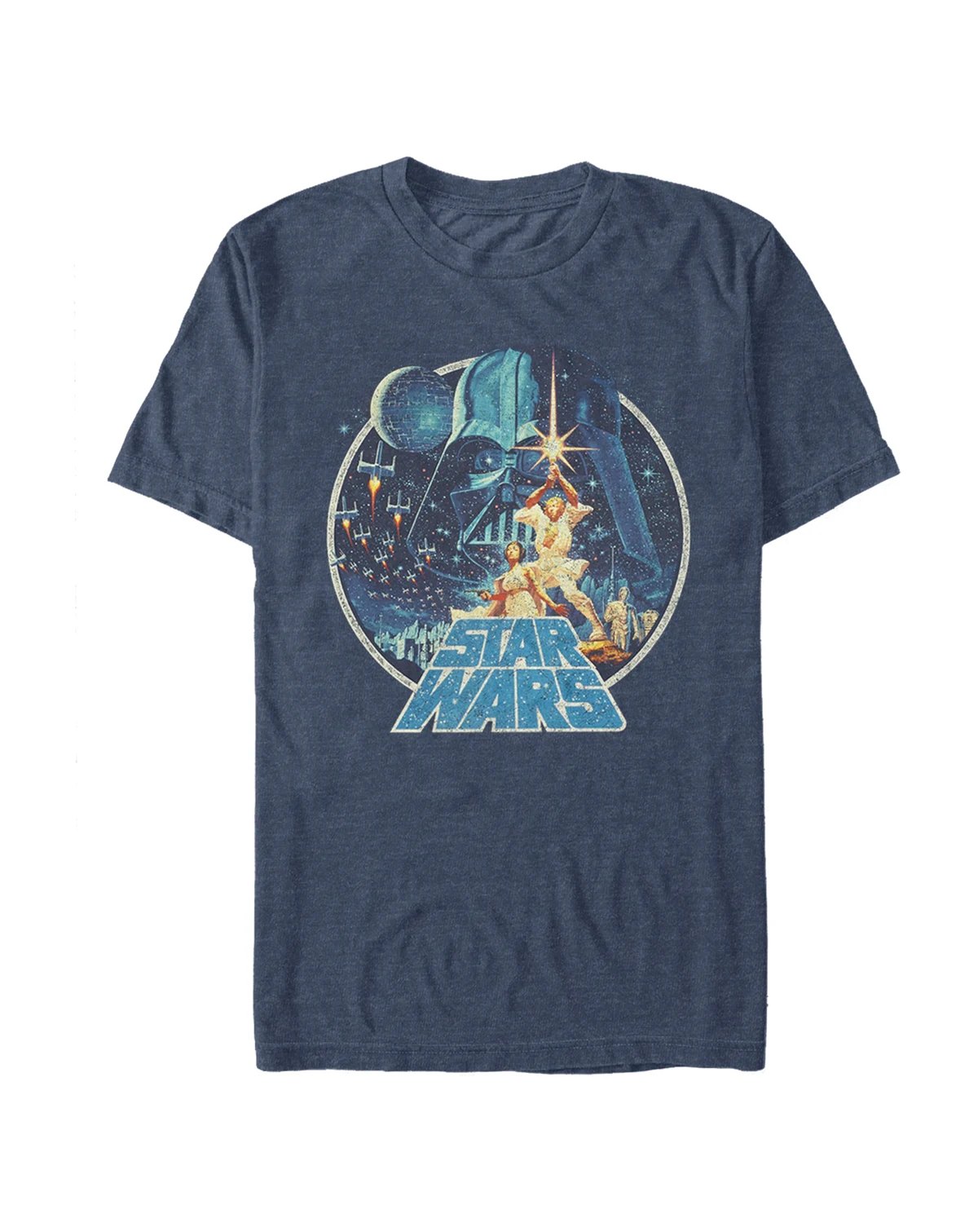 Star Wars Men's Classic Retro Circle Movie Poster Short Sleeve T-Shirt