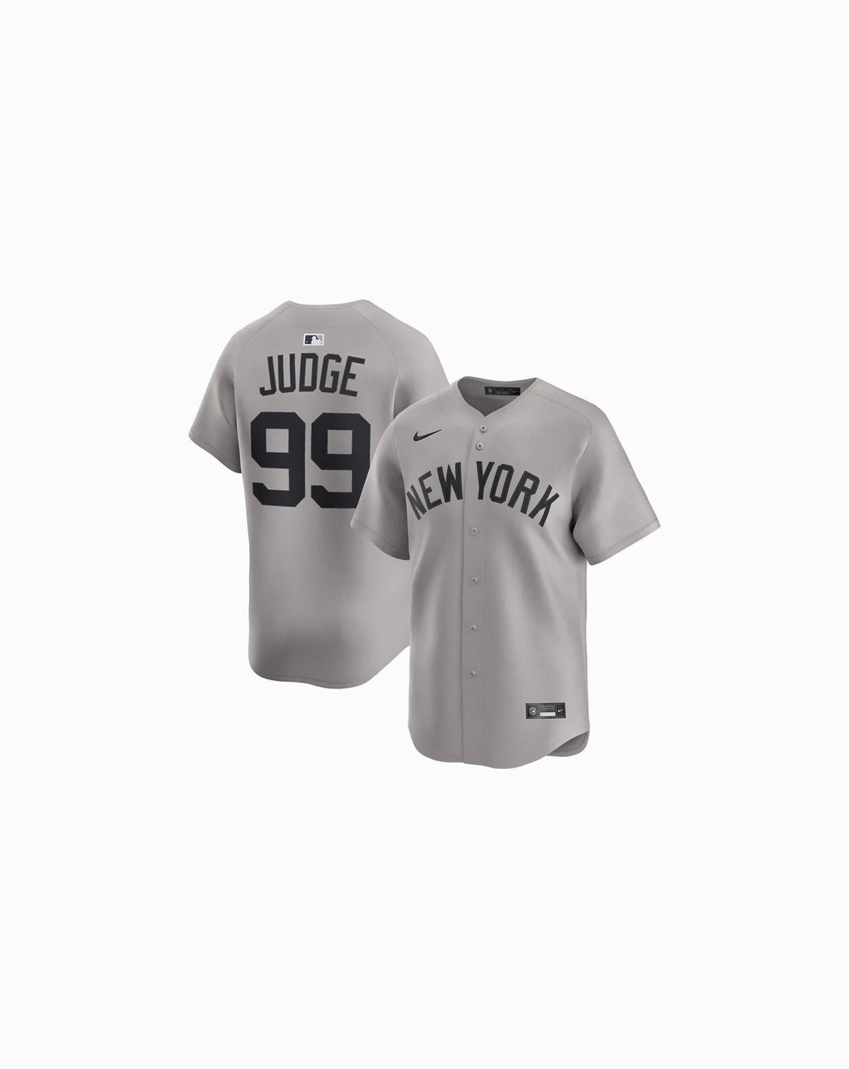 Men's Aaron Judge Gray New York Yankees Road Limited Player Jersey