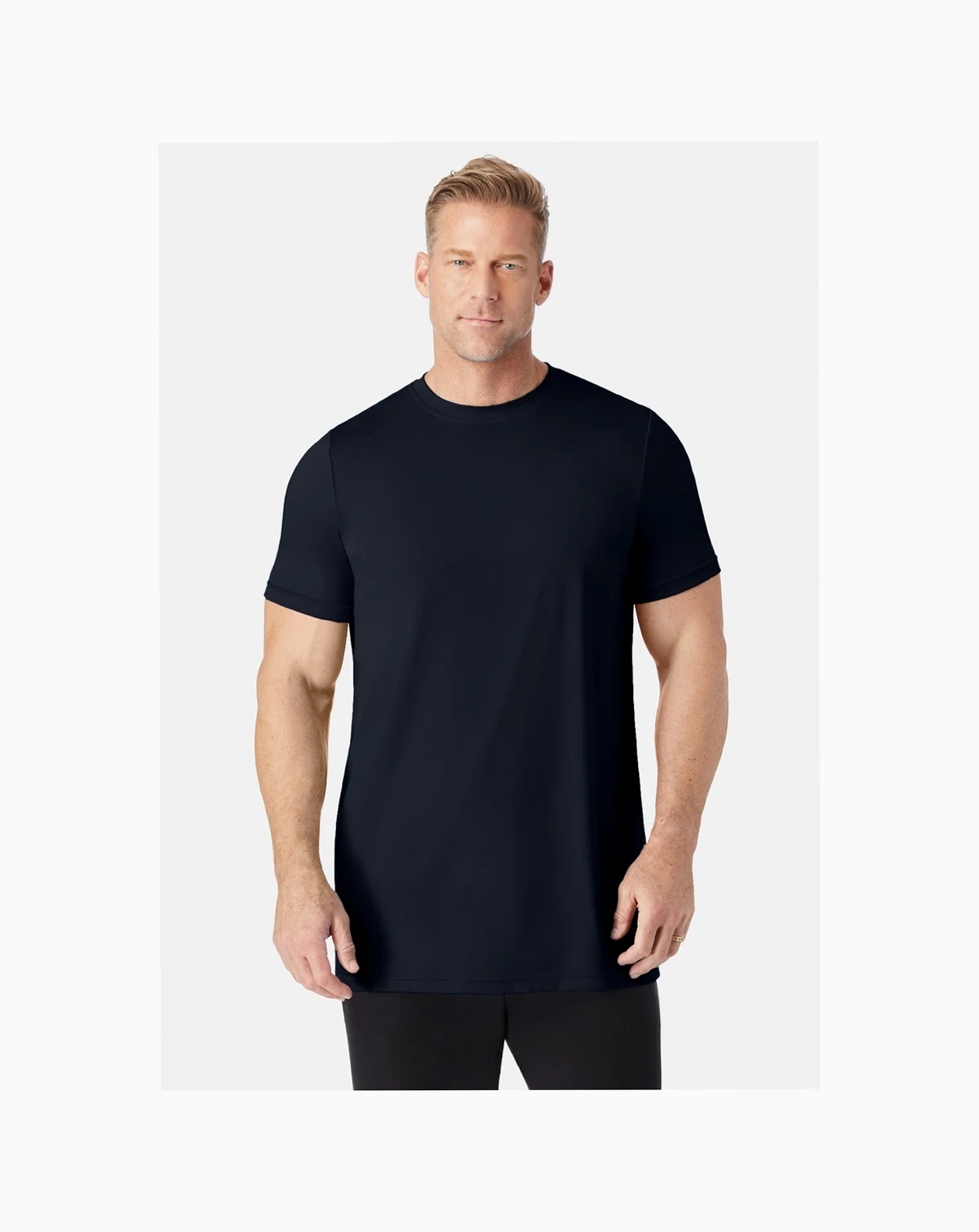 Big & Tall No Sweat Longer-Length Short Sleeve Crewneck Tee