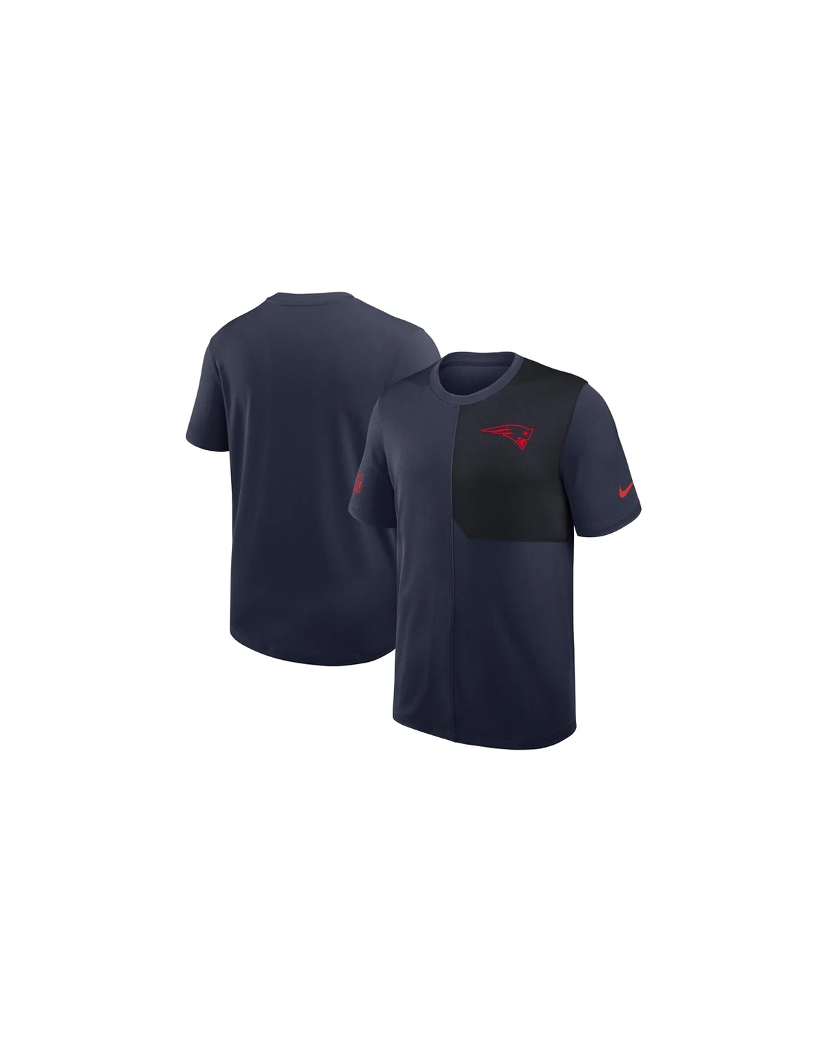 Men's Navy New England Patriots Sideline UV Performance Coach T-Shirt