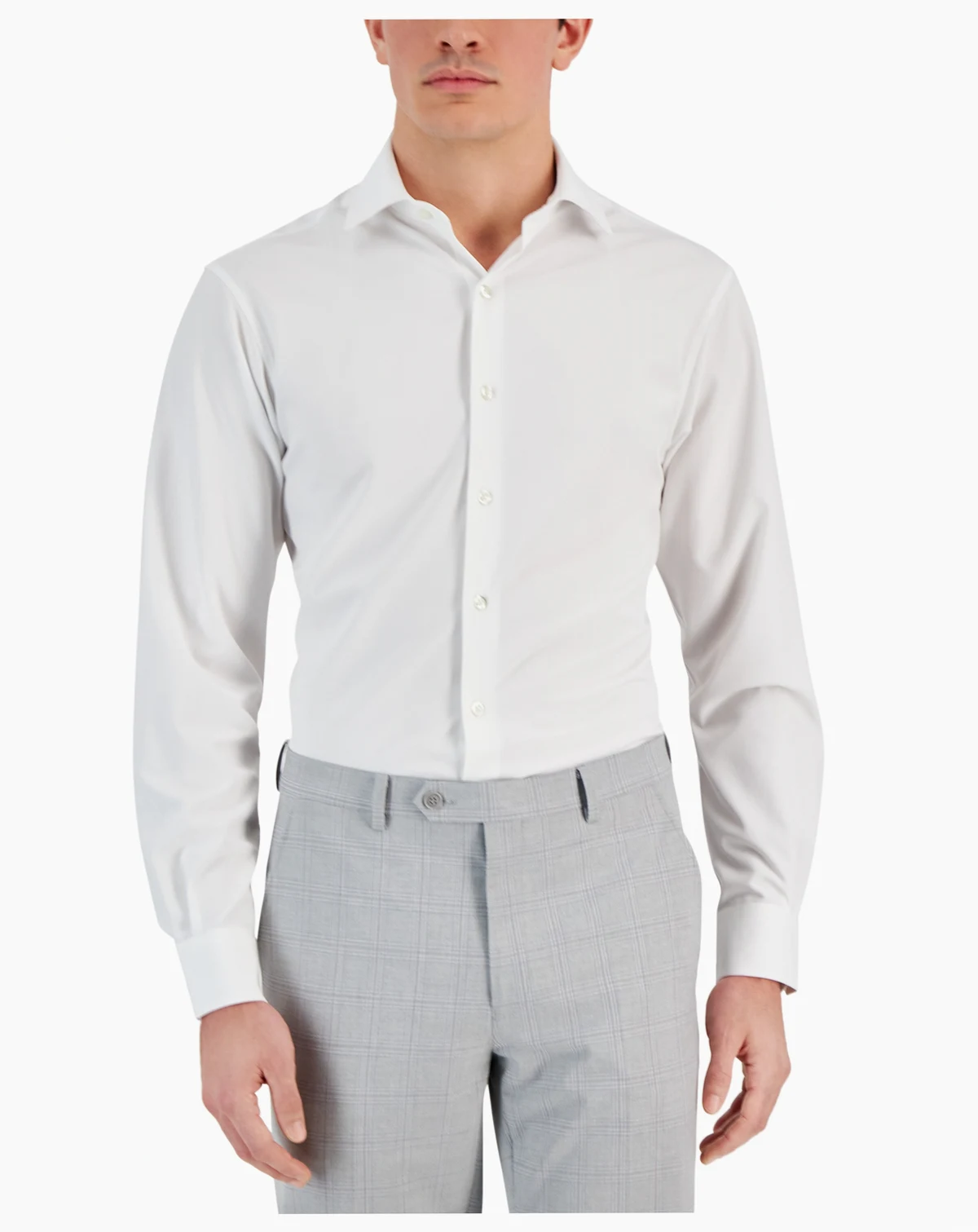 Men's 4-Way Stretch Dress Shirt, Regular & Slim Fit