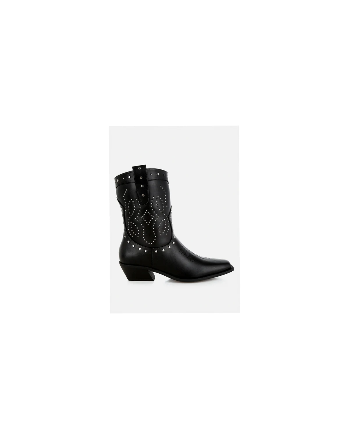 Womens Equine Studded Embroidery Cowboy Boots