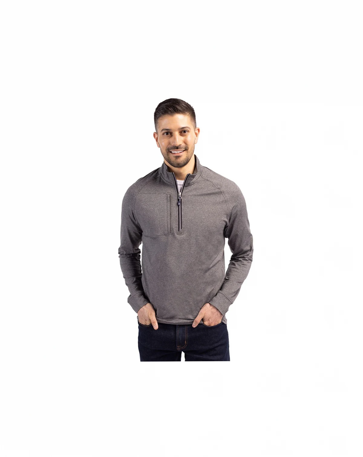 Big & Tall Adapt Knit Heather Quarter Zip Pullover