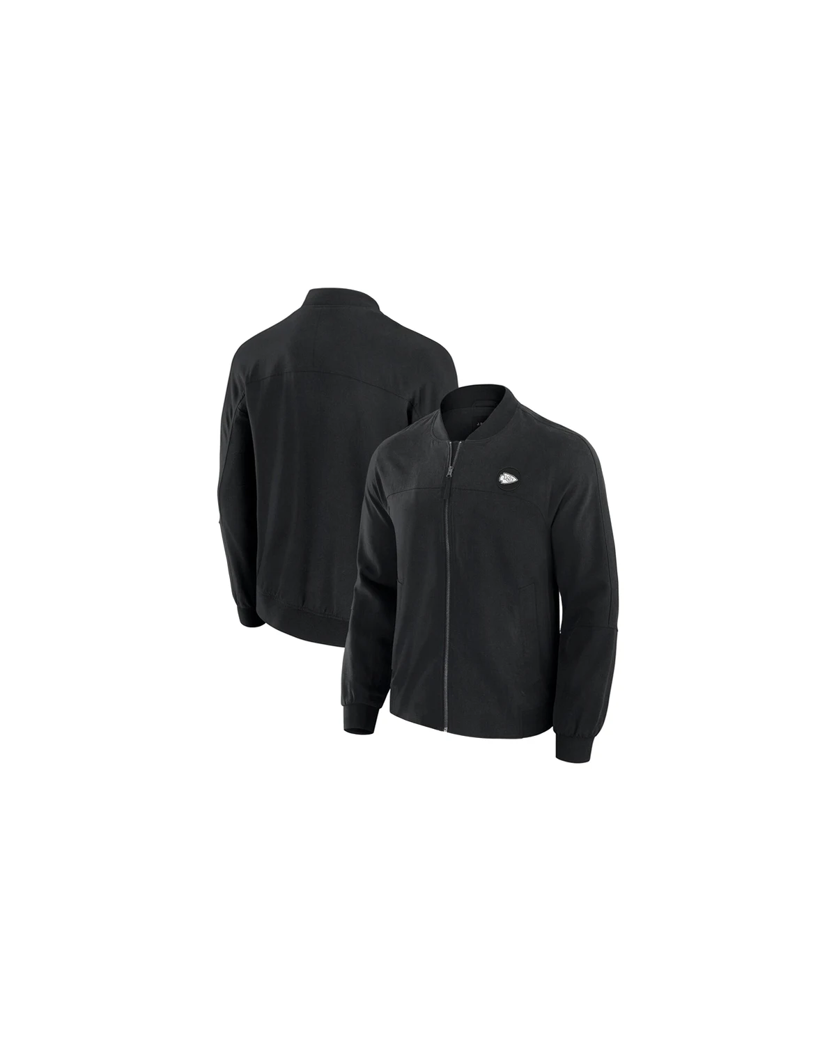 Men's Black Kansas City Chiefs Lightweight Cover-4 Tri-Blend Full-Zip Jacket