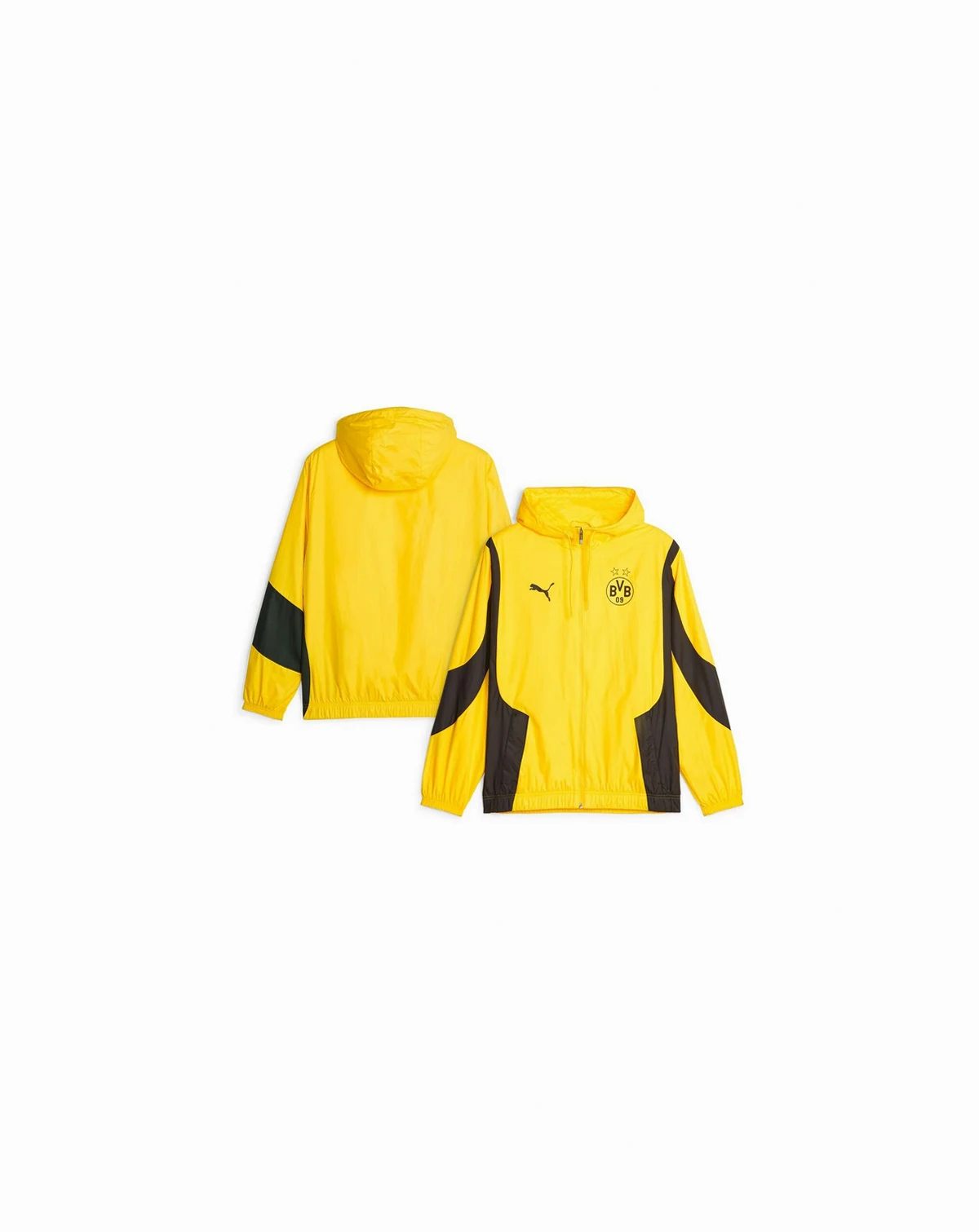 Men's Yellow Borussia Dortmund 2023/24 Pre-Match Anthem Full-Zip Hoodie Jacket