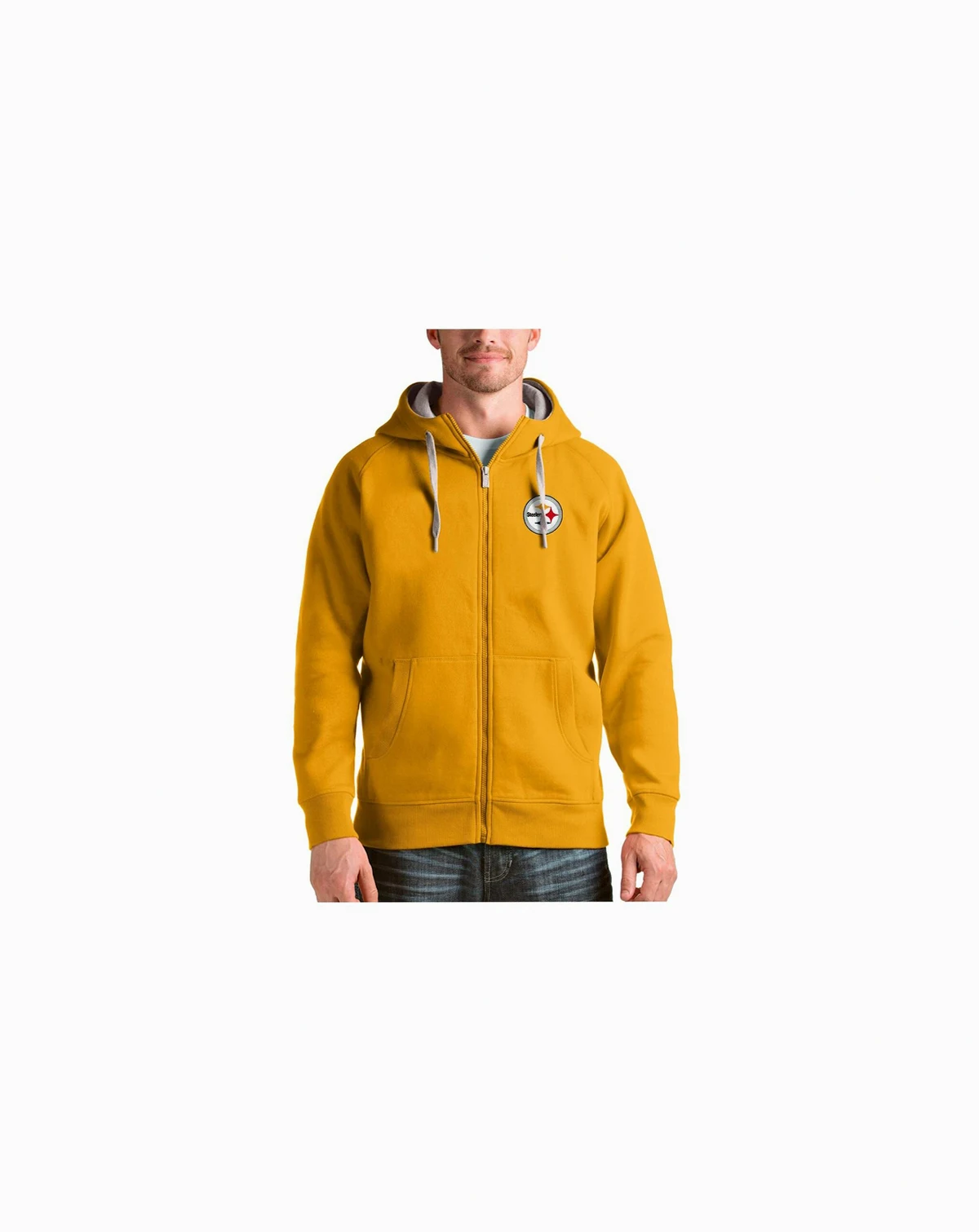 Men's Gold Pittsburgh Steelers Victory Full-Zip Hoodie