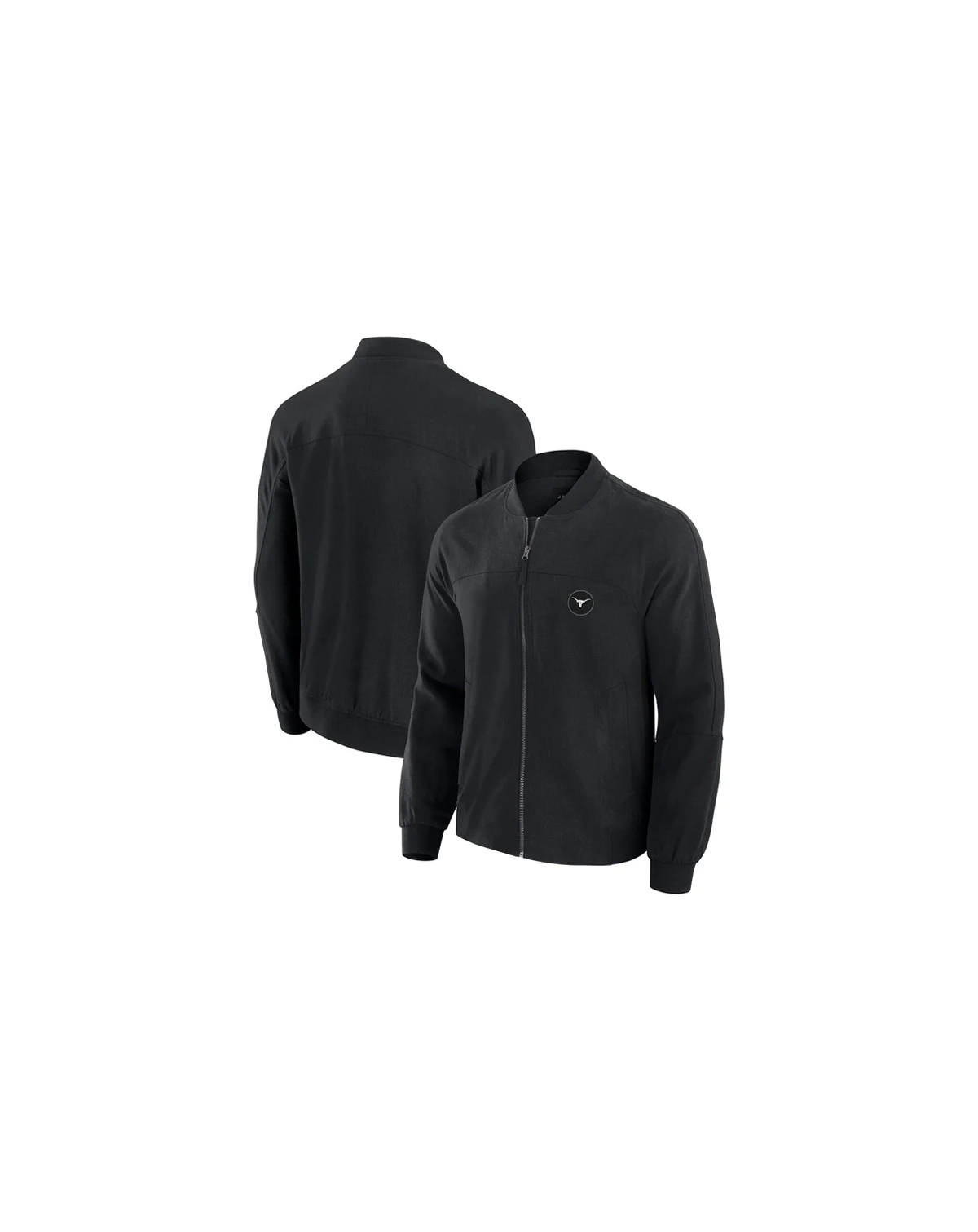 Men's Black Texas Longhorns Lightweight Cover-4 Tri-Blend Full-Zip Jacket