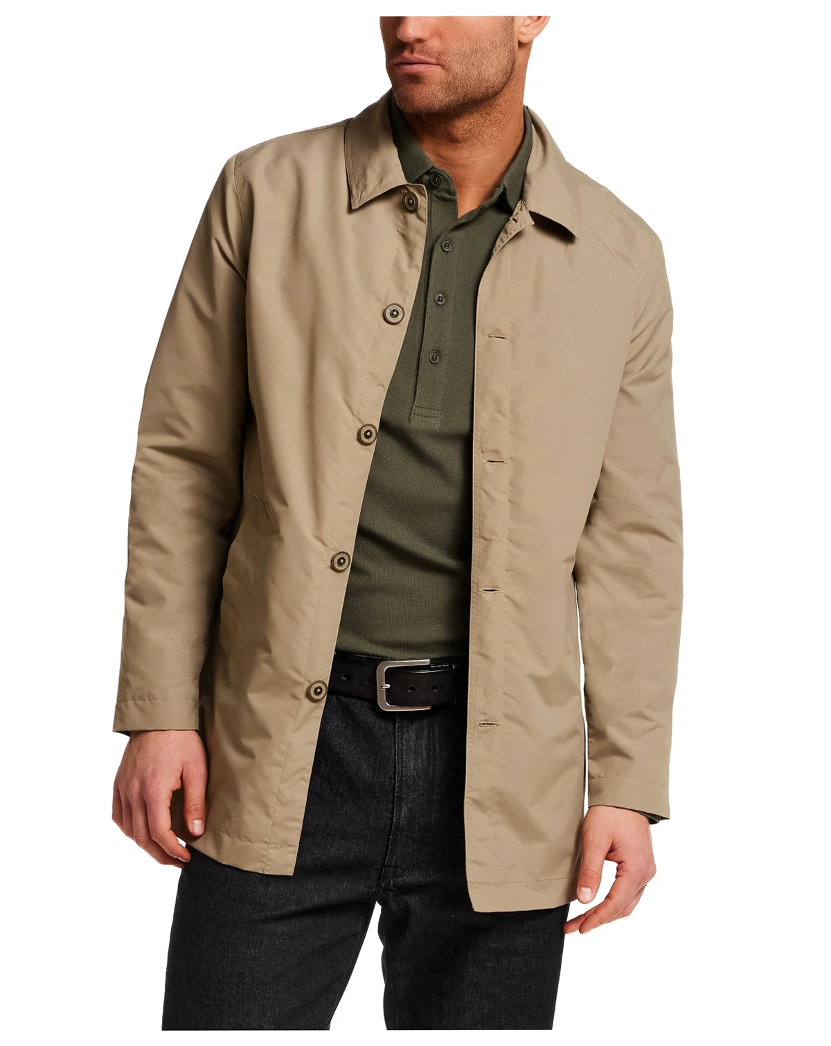 Men's Hip Length Trench Coat