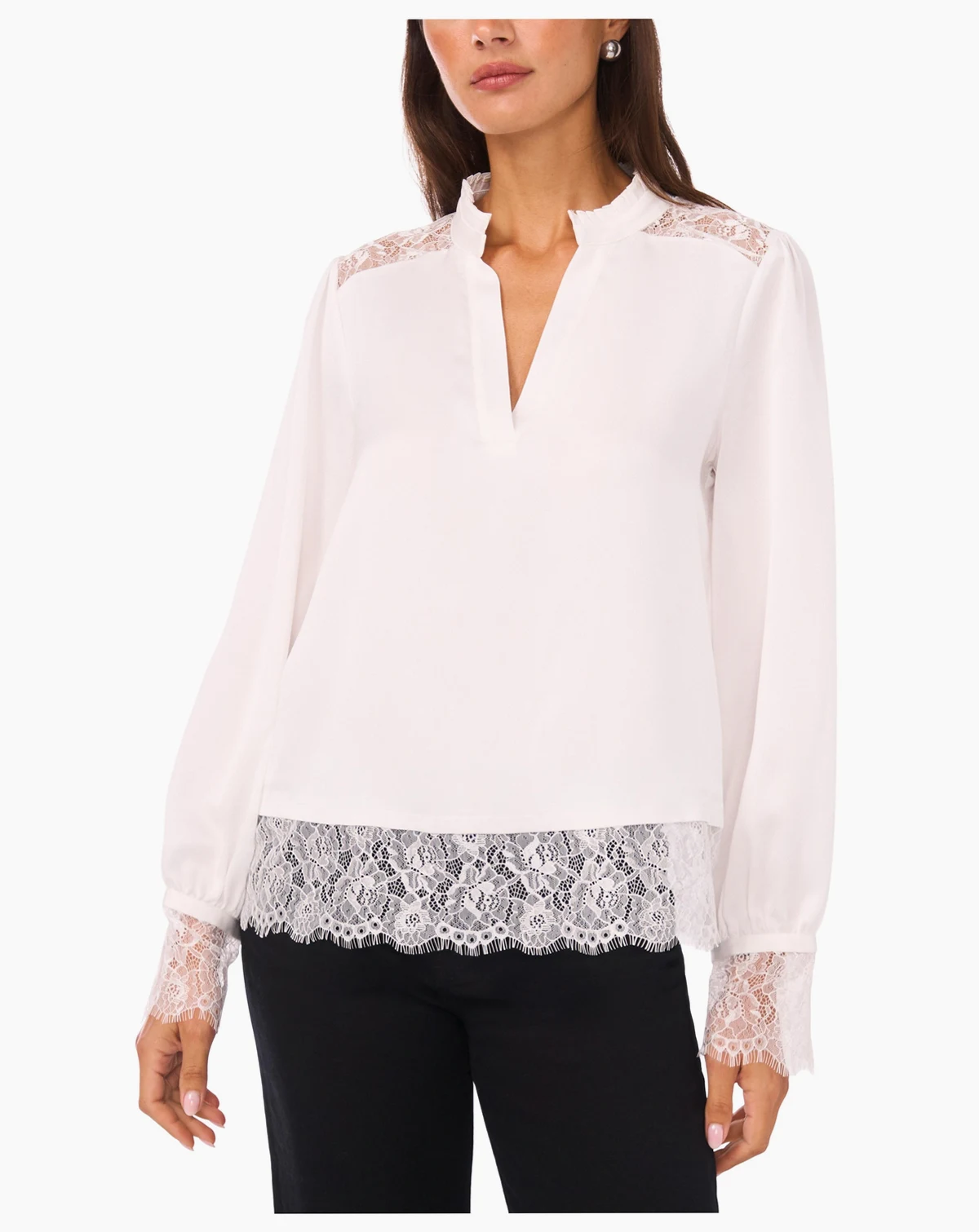 Women's Half Placket Long Sleeve Top