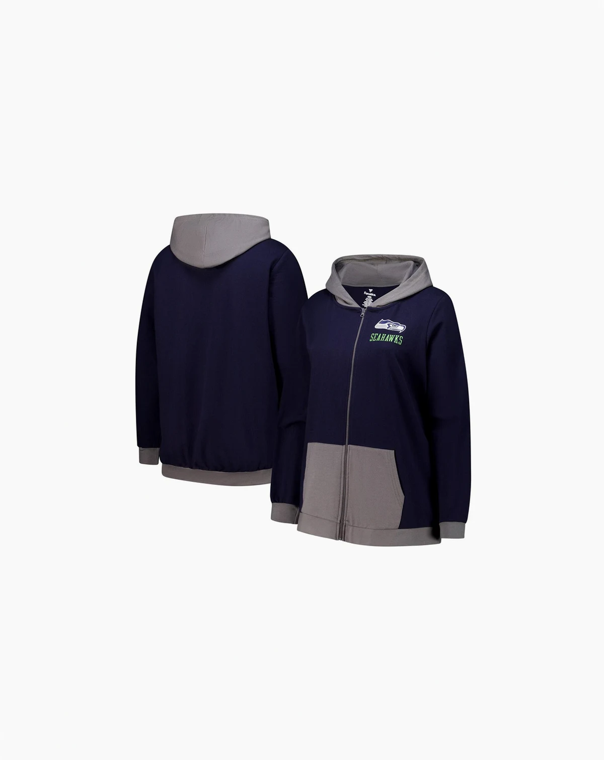 Women's College Navy Seattle Seahawks Hit It Full-Zip Hoodie
