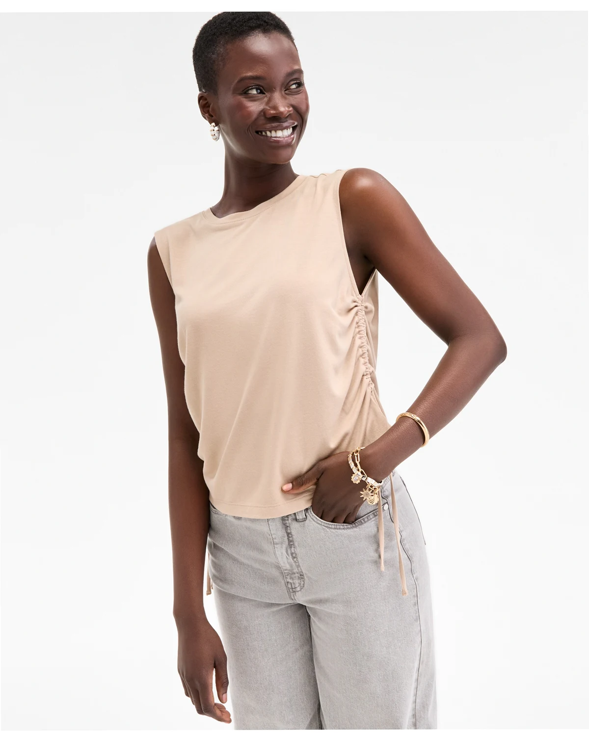 Women's Side-Cinched Muscle Tank, Created for Macy's