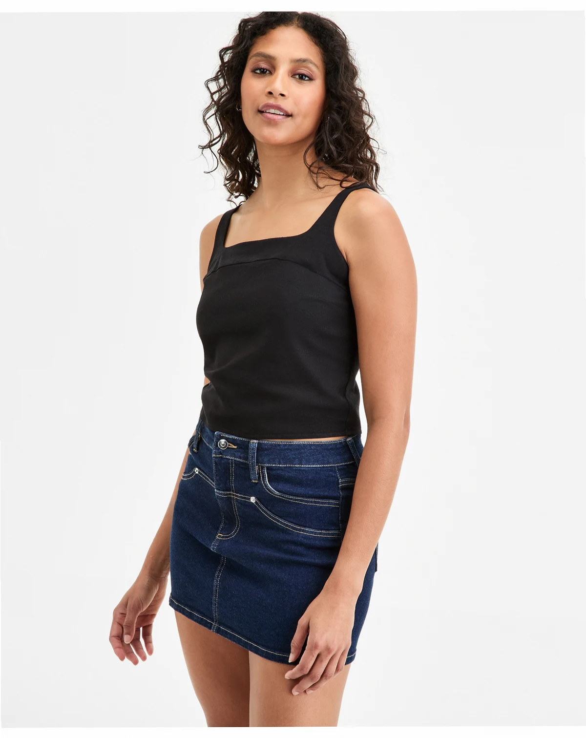 Women's Square-Neck Back-Zip Tank, Exclusively at Macy's