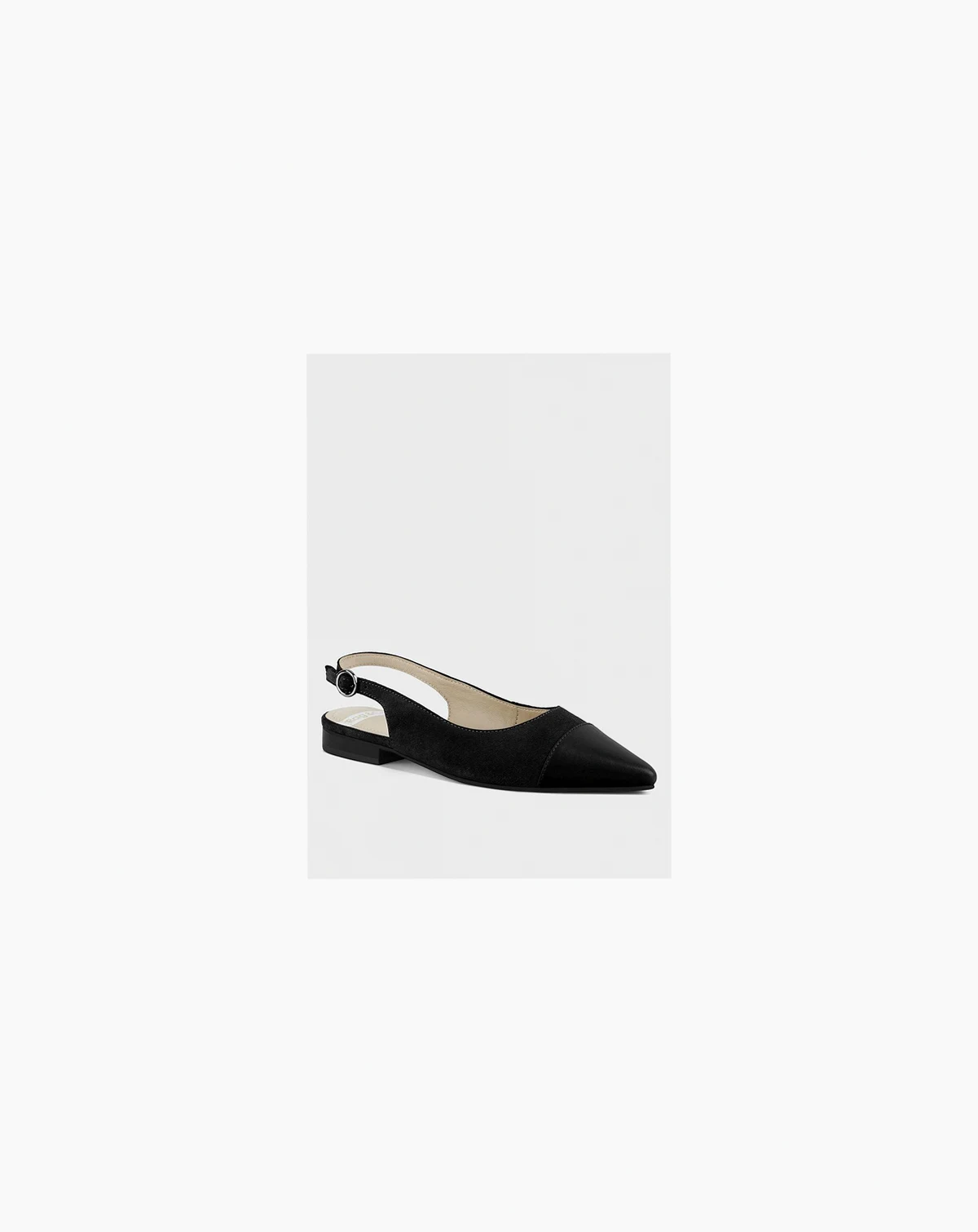 Uwaha Genuine Leather & Real Suede Slingback Flats