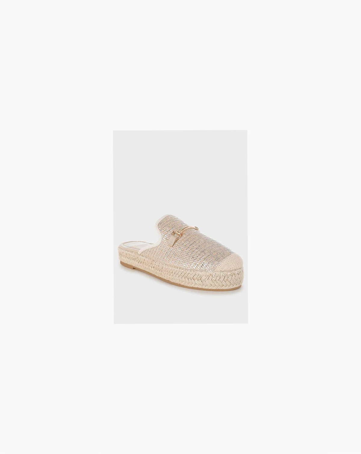Marama Horsebit Embellished Raffia Mules
