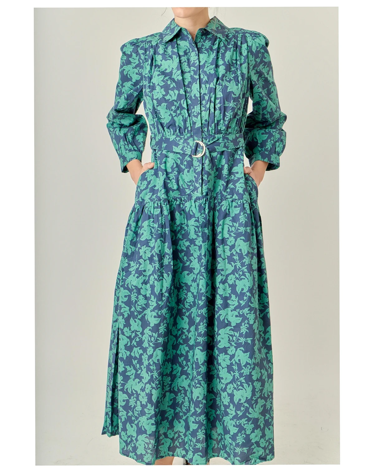 Women's FALL PRINTED MIDI DRESS