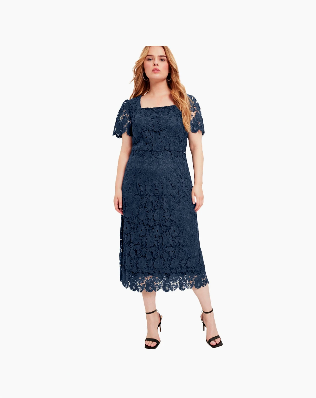 Women's Square-Neck Lace Dress
