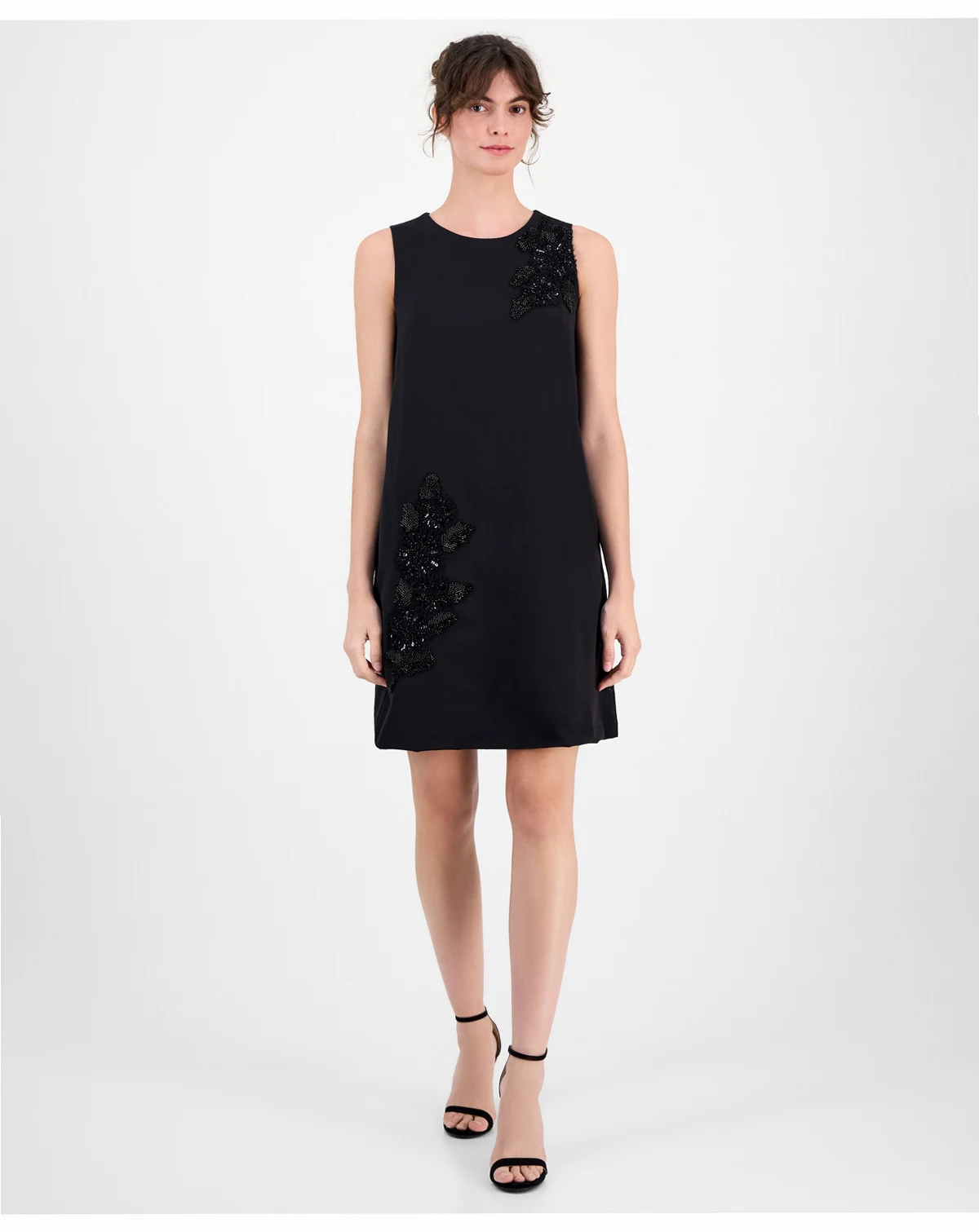 Women's Embellished Sleeveless Shift Dress