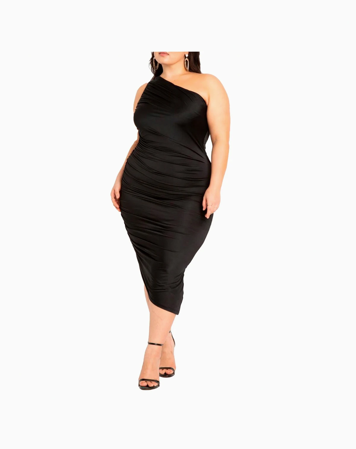 Women's Ruched One Shoulder Dress