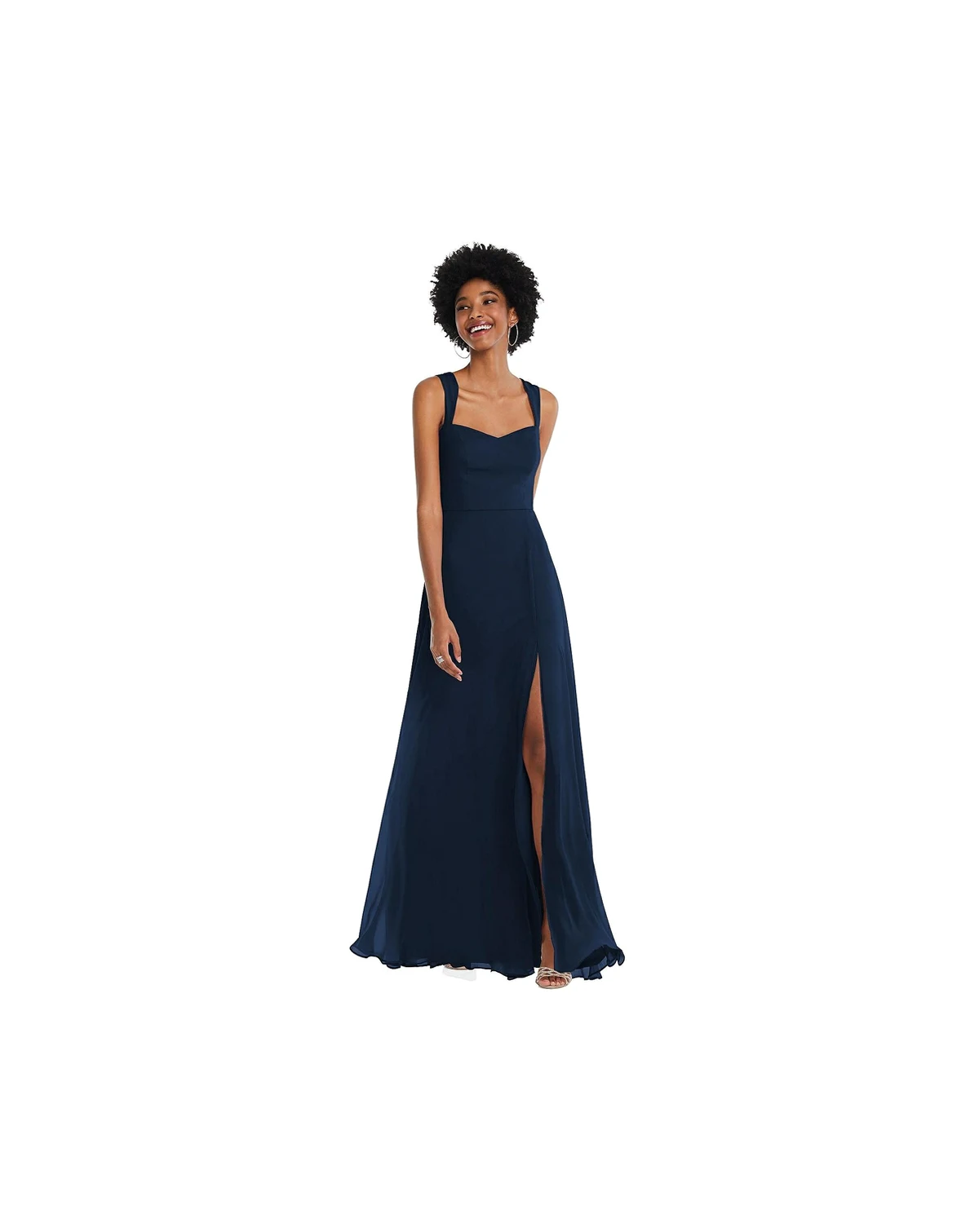 Contoured Wide Strap Sweetheart Maxi Dress