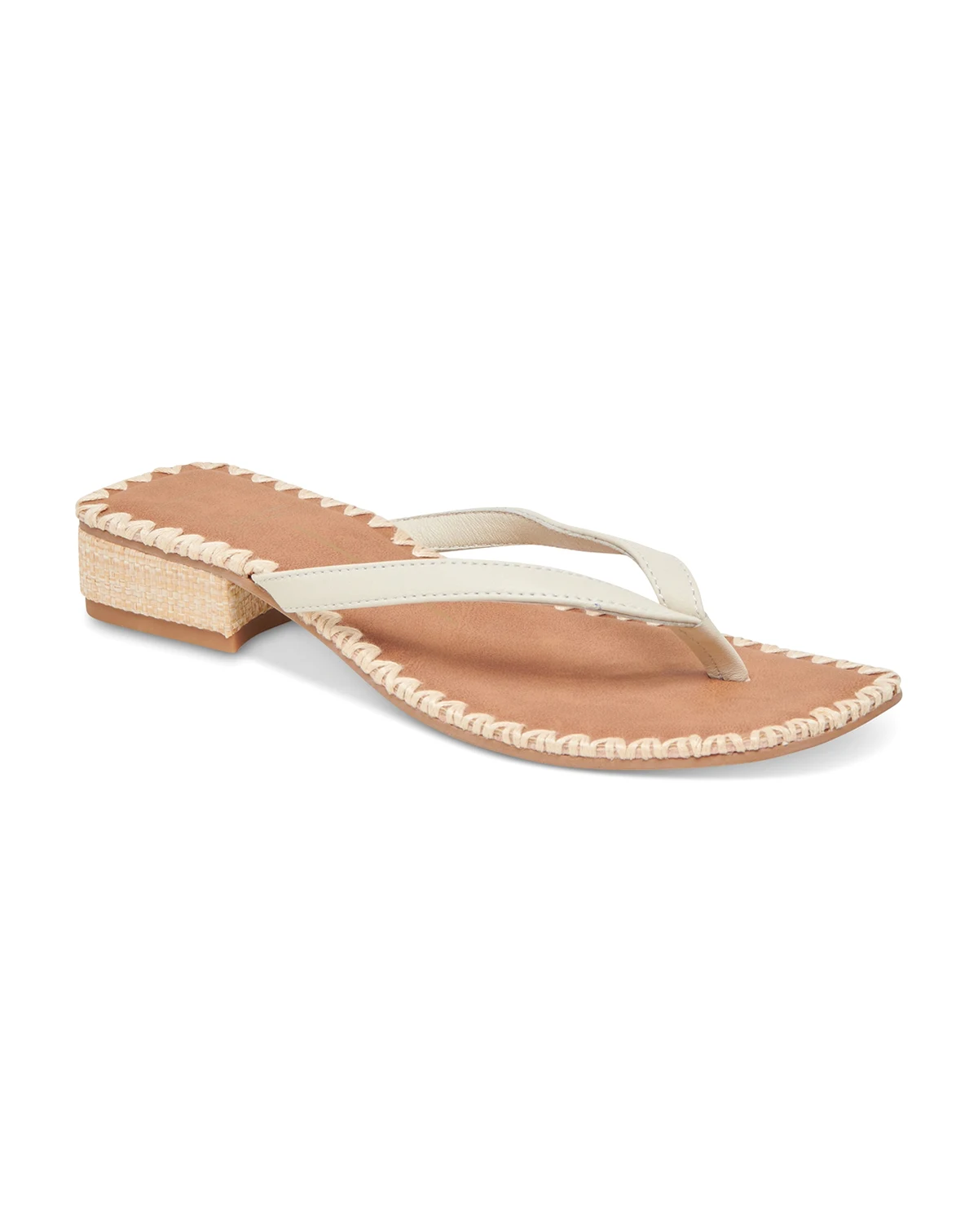 Women's Barty Whipstitch Thong Low Heel Sandals