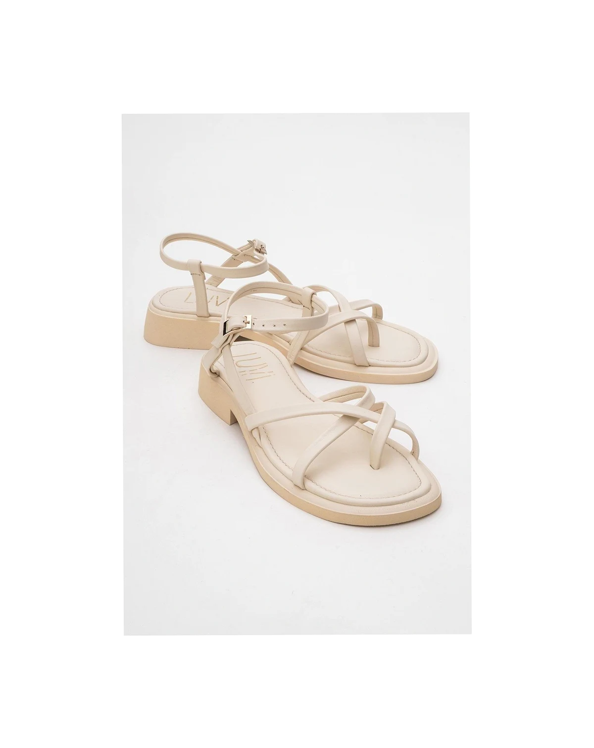 Antas Strappy Leather Flat Sandals (Women)