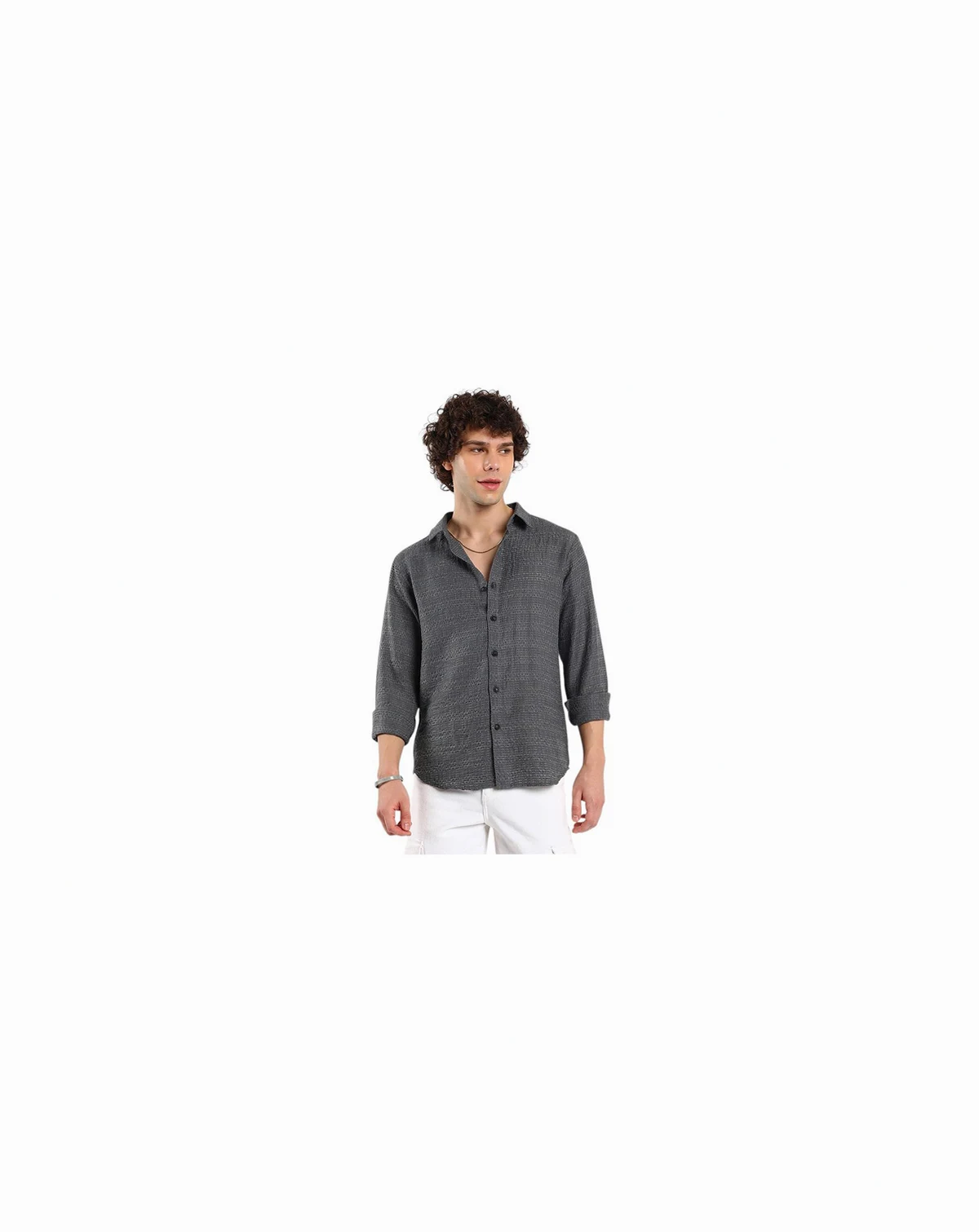 Men's Solid Textured Knit Shirt
