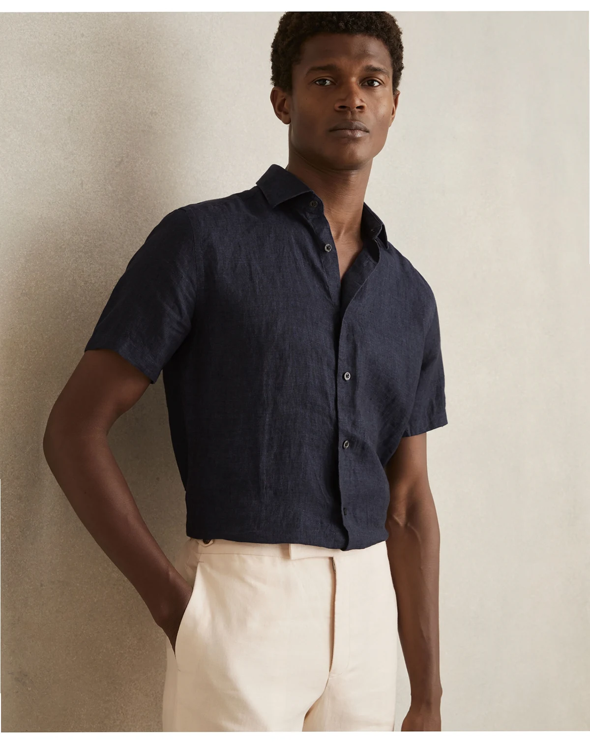 Men's Linen Short Sleeve Shirt