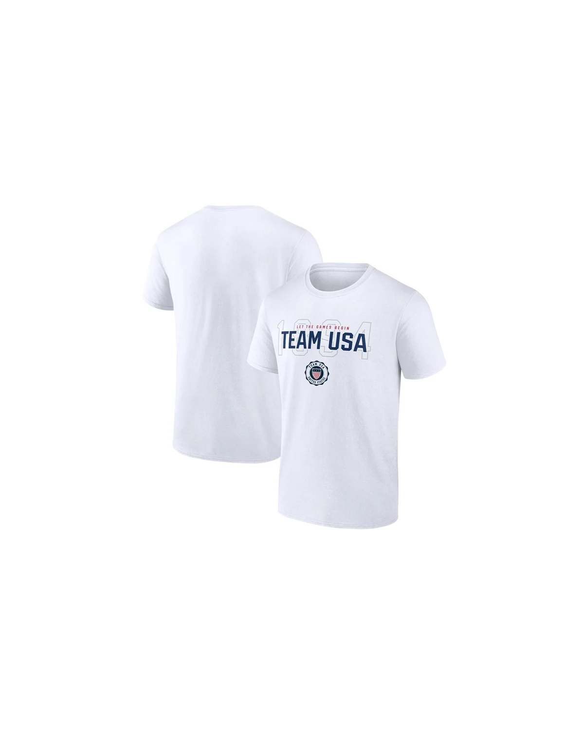 Men's White Team USA Bold Outline T-Shirt