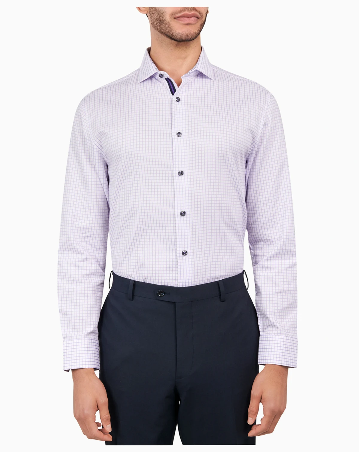 Men's Mini-Check Dress Shirt