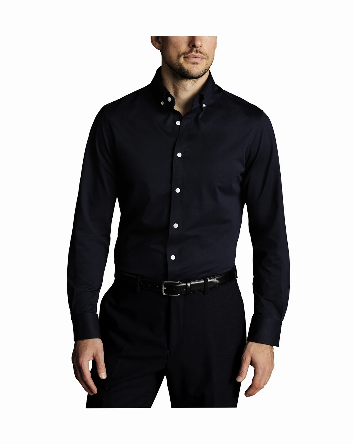 Men's Four-Way Stretch Jersey Button Down Shirt