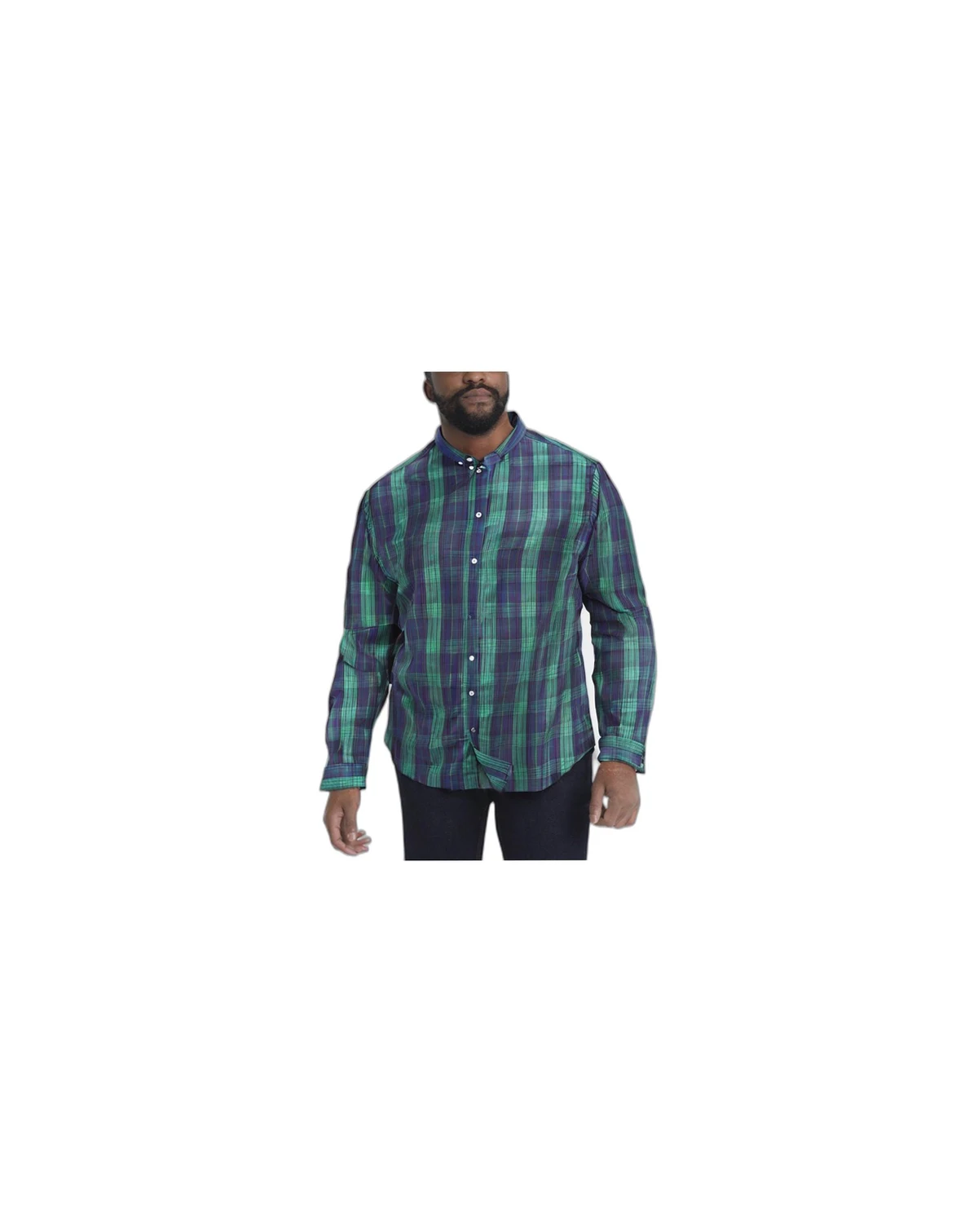 Men's Long Sleeve Wrinkle-Free Plaid Shirt