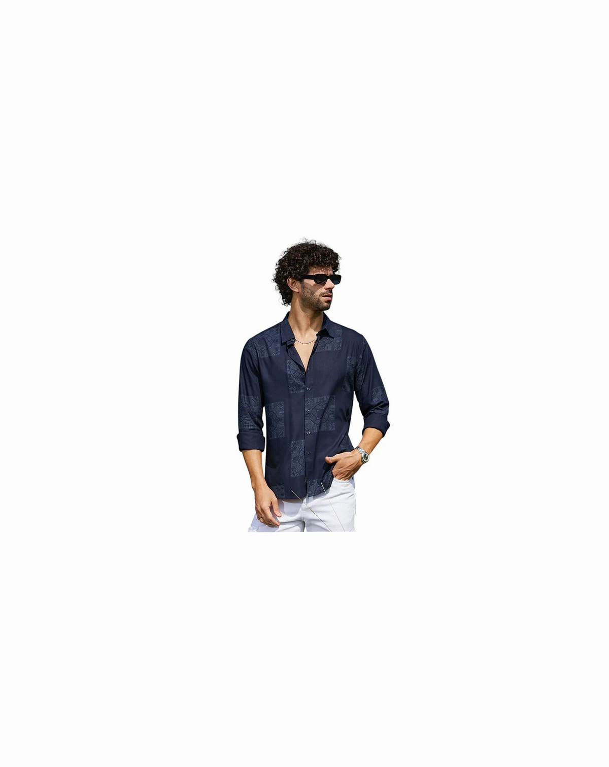 Men's Navy Blue Celtic-Block Shirt